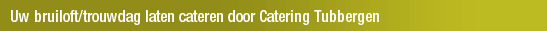 Uw bruiloft/trouwdag laten cateren door Catering Tubbergen